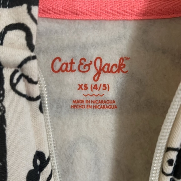 Cat & Jack Boys Graffiti Skateboard Zip Up Hoodie in Sand Size XS 4/5 - Picture 2 of 3